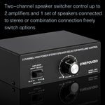 B051 2入力1出力パワーアンプ＆スピーカー選択切替器 音量調整付き 2パワーアンプオーディオ切替器分配器 B051