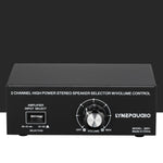 B051 2入力1出力パワーアンプ＆スピーカー選択切替器 音量調整付き 2パワーアンプオーディオ切替器分配器 B051