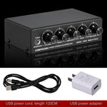 3チャンネルミキサーフロントステレオアンプ 高音／中音／低音調整 USB 5V電源 USプラグ B056