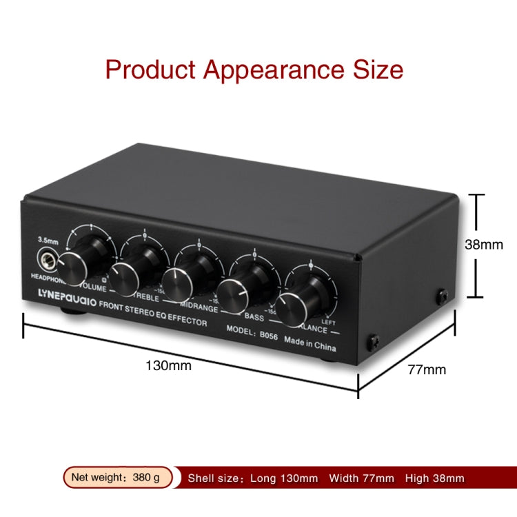 3チャンネルミキサーフロントステレオアンプ 高音／中音／低音調整 USB 5V電源 USプラグ B056