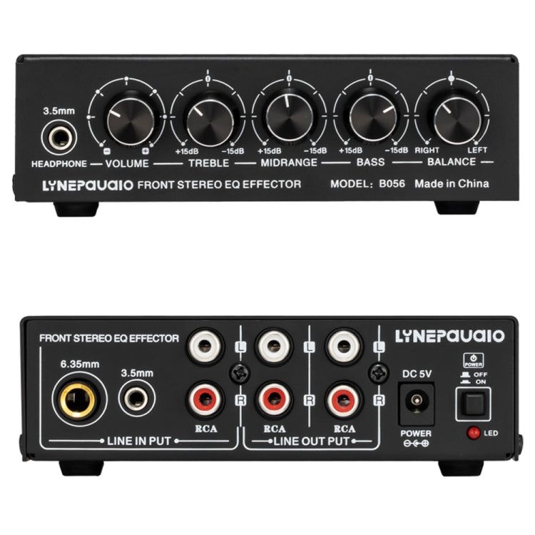 3チャンネルミキサーフロントステレオアンプ 高音／中音／低音調整 USB 5V電源 USプラグ B056