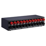 B032 2入力4出力パワーアンプサウンドスイッチャー スピーカー ロスレス音質 1チャンネルあたり300W スイッチ分配器 比較器 ヘッドセットモニタリング機能付き / オーディオ入力, B032