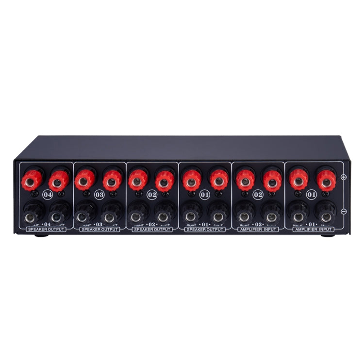 B032 2入力4出力パワーアンプサウンドスイッチャー スピーカー ロスレス音質 1チャンネルあたり300W スイッチ分配器 比較器 ヘッドセットモニタリング機能付き / オーディオ入力, B032