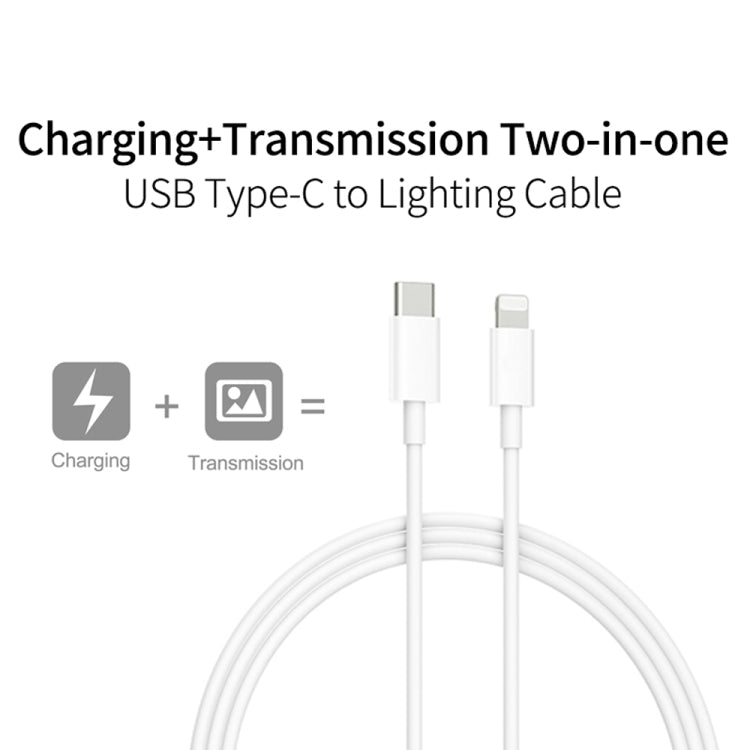 A2344 20W PD 3.0 Type-C / USB-C 折りたたみトラベル充電器＋USB-C / Type-Cから8ピン急速充電データケーブルセット、UKプラグ、長さ：1m、20W 8ピン長さ：1m