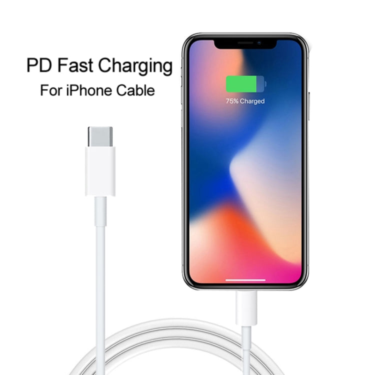 A2344 20W PD 3.0 Type-C / USB-C 折りたたみトラベル充電器＋USB-C / Type-Cから8ピン急速充電データケーブルセット、UKプラグ、長さ：1m、20W 8ピン長さ：1m