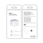A2344 20W PD 3.0 Type-C / USB-C 折りたたみトラベルチャージャー＋ USB-C / Type-C to Type-C 急速充電データケーブルセット、UKプラグ、長さ：2m、20W Type-C 長さ：2m