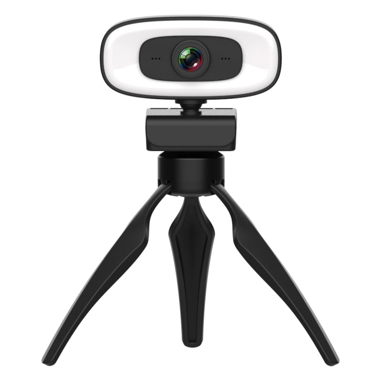 C10 2K HD 歪みなし 360度回転 三段階調光USBドライバーフリーウェブカメラ 内蔵クリアマイク