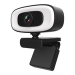 C10 2K HD 歪みなし 360度回転 三段階調光USBドライバーフリーウェブカメラ 内蔵クリアマイク