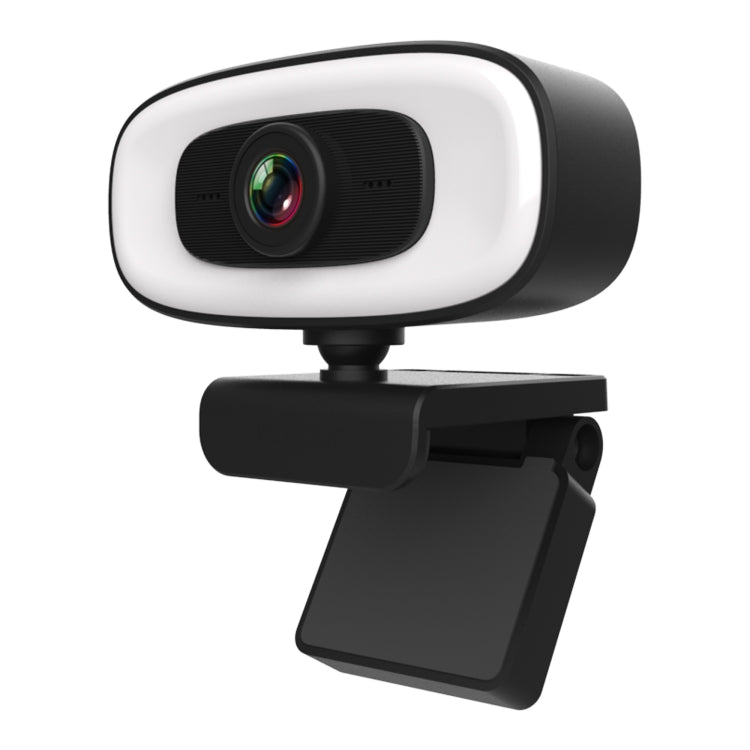C10 2K HD 歪みなし 360度回転 三段階調光USBドライバーフリーウェブカメラ 内蔵クリアマイク