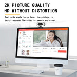 C10 2K HD 歪みなし 360度回転 三段階調光USBドライバーフリーウェブカメラ 内蔵クリアマイク