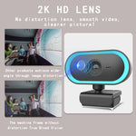 C11 2K画質 HD 歪みなし 360度回転 内蔵マイク 音声クリア 三脚付きウェブカメラ