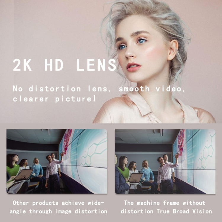 C11 2K画質 HD 歪みなし 360度回転 内蔵マイク 音声クリア 三脚付きウェブカメラ