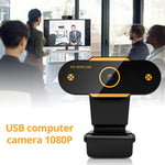 312 1080P HD USB 2.0 PCデスクトップカメラ ウェブカメラ マイク付き ケーブル長さ：約1.3m 通常タイプ 三脚付き のぞき見防止