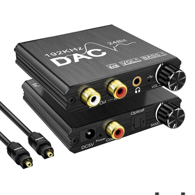 デジタル-アナログオーディオコンバーター ステレオエクストラクター DACアンプ 光学SPDIF 192Khz 24Bit