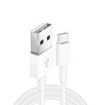 Dual USB Portable Travel Charger + 1 Meter USB to Type-C Data Cable, EU Plug