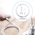 デュアルUSBポータブルトラベルチャージャー + 1メートルUSB to 8ピンデータケーブル、EUプラグ