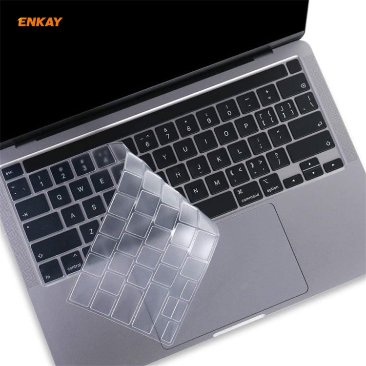 ENKAY MacBook Pro 16インチ A2141 / Pro 13.3インチ A2289 & A2251 & A2338 (2020)用ソフトTPUキーボードプロテクターフィルム、EUバージョン