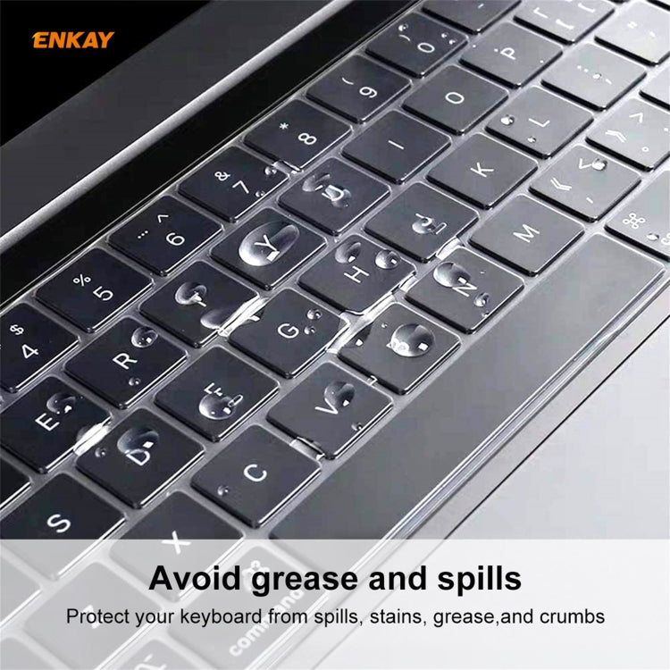 ENKAY MacBook Pro 16インチ A2141 / Pro 13.3インチ A2289 & A2251 & A2338 (2020)用ソフトTPUキーボードプロテクターフィルム、EUバージョン