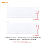 ENKAY MacBook Pro 16インチ A2141 / Pro 13.3インチ A2289 & A2251 & A2338 (2020)用ソフトTPUキーボードプロテクターフィルム、EUバージョン