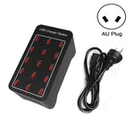 XLD-A7 100W 15ポートUSB急速充電ステーション スマートチャージャー、AC 100-240V、100W 15ポートUSB EUプラグ、100W 15ポートUSB 米国プラグ、100W 15ポートUSB AUプラグ、100W 15ポートUSB UKプラグ