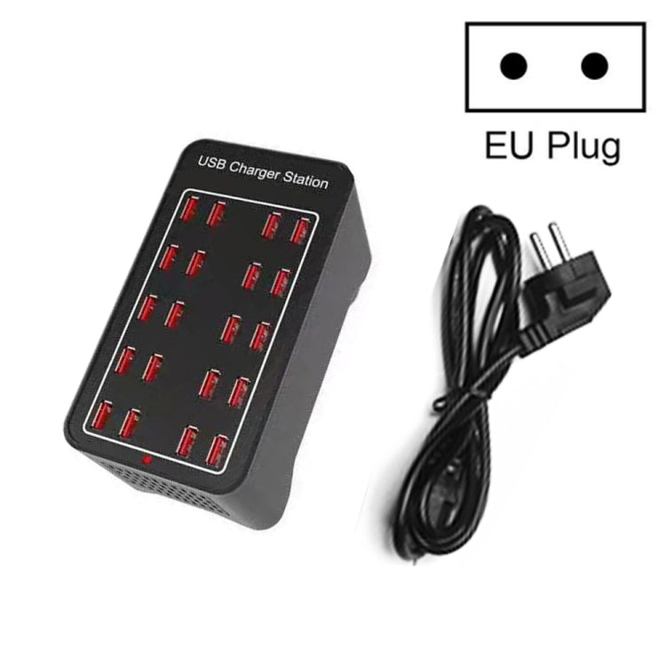 100W 20ポートUSB急速充電ステーション スマートチャージャー、AC 100-240V、100W 20ポートUSB EUプラグ、100W 20ポートUSB 米国プラグ、100W 20ポートUSB AUプラグ、100W 20ポートUSB UKプラグ