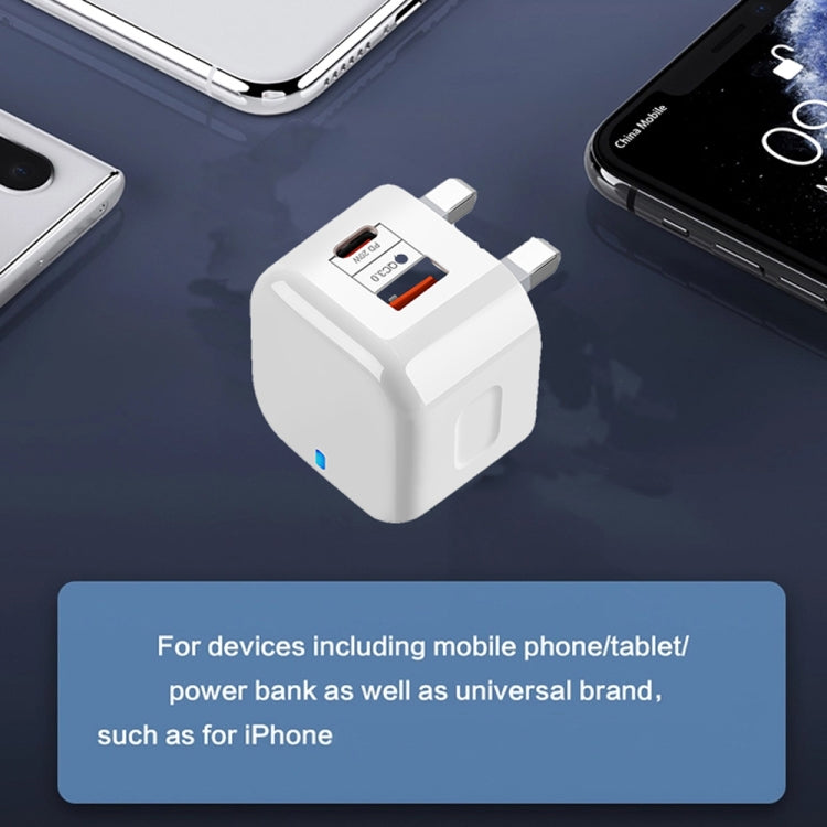 YSY-6087PD 20W PD3.0 + QC3.0 デュアル高速充電トラベルチャージャー USB to Type-Cデータケーブル付き、EUプラグ、USプラグ、UKプラグ