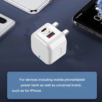 YSY-6087PD 20W PD3.0 + QC3.0 デュアル高速充電トラベルチャージャー Type-C to Type-Cデータケーブル付き、EUプラグ、USプラグ、UKプラグ