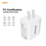 ENKAY Hat-Prince U090 20W PD + QC 3.0 ポータブルデュアルポート急速充電トラベルチャージャー電源アダプター、USプラグ