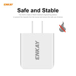 ENKAY Hat-Prince U090 20W PD + QC 3.0 ポータブルデュアルポート急速充電トラベルチャージャー電源アダプター、USプラグ