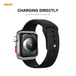 ENKAY Hat-prince 全面カバー TPUケース + 強化ガラスプロテクター、Apple Watch シリーズ 6 / 5 / 4 / SE 44mm用