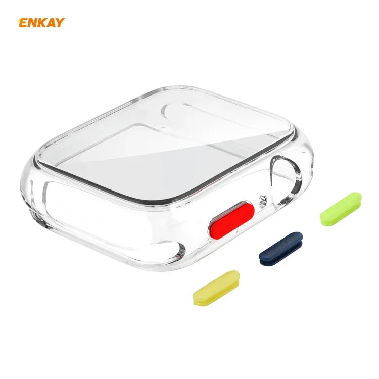 ENKAY Hat-prince 全面カバー TPUケース + 強化ガラスプロテクター、Apple Watch シリーズ 6 / 5 / 4 / SE 40mm用