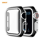 ENKAY Hat-Prince 全面カバー 電気めっきPCケース + 強化ガラスプロテクター、Apple Watch シリーズ 6 / 5 / 4 / SE 40mm用