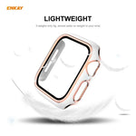 ENKAY Hat-Prince 全面カバー 電気めっきPCケース + 強化ガラスプロテクター、Apple Watch シリーズ 6 / 5 / 4 / SE 40mm用