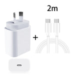 20W PD 3.0 トラベル急速充電器パワーアダプター USB-C / Type-C to Type-C急速充電データケーブル付き、AUプラグ、1m、2m