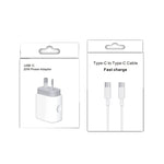 20W PD 3.0 トラベル急速充電器パワーアダプター USB-C / Type-C to Type-C急速充電データケーブル付き、AUプラグ、1m、2m