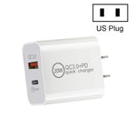 デュアル急速充電 20W PD3.0+QC 3.0インターフェーストラベルチャージャー iPhone、Huawei、Samsung、Xiaomi対応、EUプラグ、USプラグ、AUプラグ