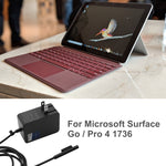 24W 15V 1.6A ACアダプター充電器 Microsoft Surface Go / Pro 4 1736用、USプラグ