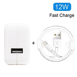 12W USB充電器＋USBから8ピンデータケーブル iPad / iPhone / iPodシリーズ用、EUプラグ