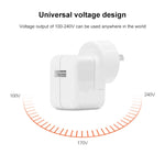 12W USB充電器＋USBから8ピンデータケーブル iPad / iPhone / iPodシリーズ用、AUプラグ