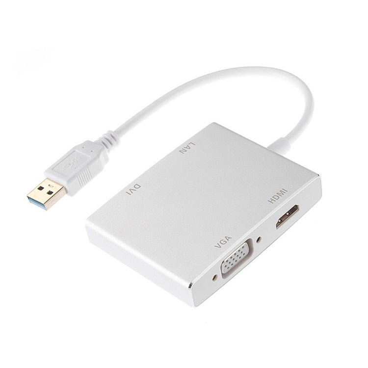 WS-03 4イン1 USB 3.0 から VGA + HDMI + DVI + RJ45 ネットワークカード イーサネットコンバーター