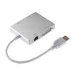 WS-03 4イン1 USB 3.0 から VGA + HDMI + DVI + RJ45 ネットワークカード イーサネットコンバーター