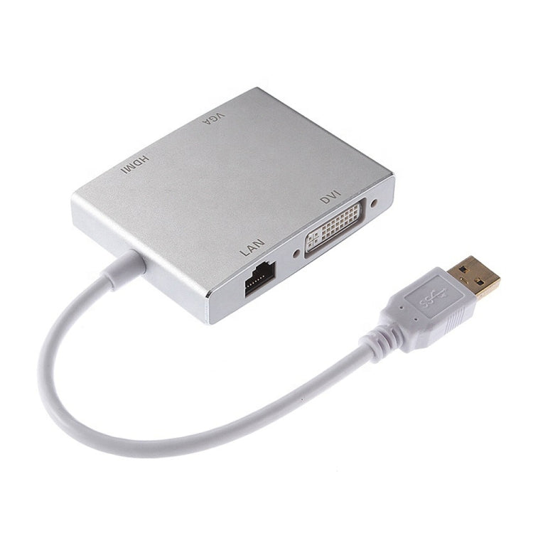 WS-03 4イン1 USB 3.0 から VGA + HDMI + DVI + RJ45 ネットワークカード イーサネットコンバーター