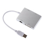 WS-03 4イン1 USB 3.0 から VGA + HDMI + DVI + RJ45 ネットワークカード イーサネットコンバーター