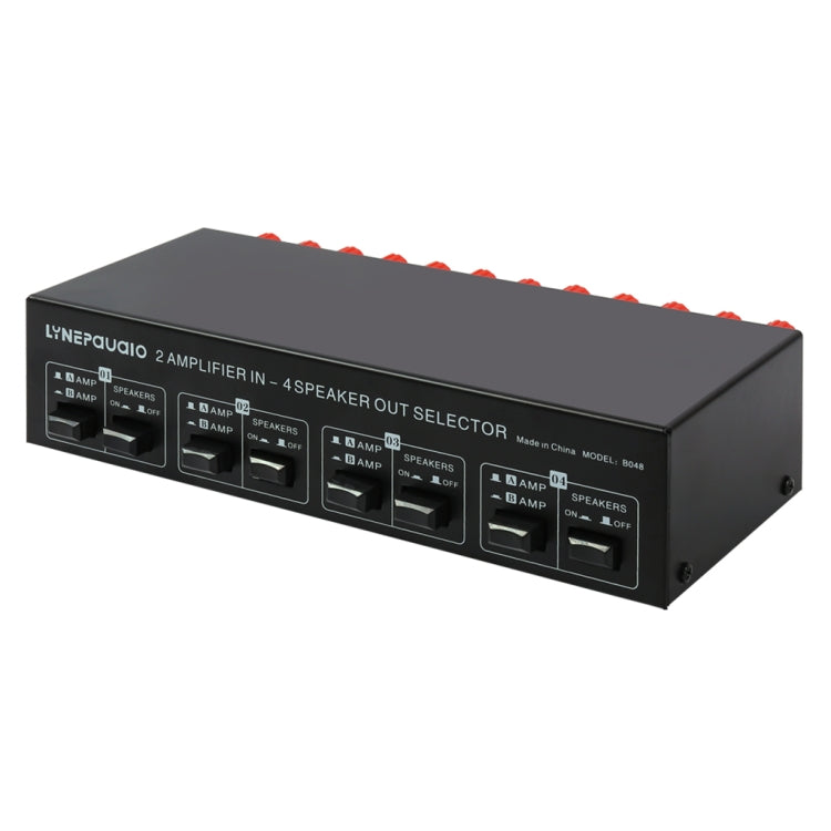 2入力4出力パワーアンプスピーカースイッチャー分配器 比較器 1チャンネルあたり300W 音質損失なし, B048