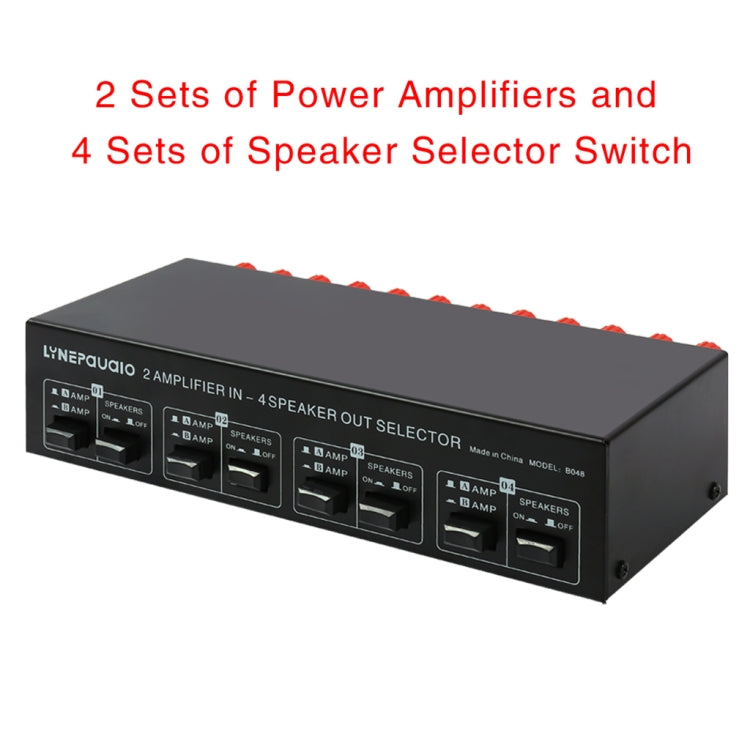 2入力4出力パワーアンプスピーカースイッチャー分配器 比較器 1チャンネルあたり300W 音質損失なし, B048