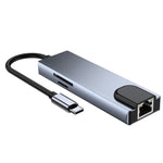 6-in-1 Type-C to HDMI + RJ45 + SD / TF + PD + USB ハブアダプター