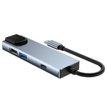 6-in-1 Type-C to HDMI + RJ45 + SD / TF + PD + USB ハブアダプター