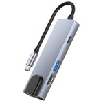 6-in-1 Type-C to HDMI + RJ45 + SD / TF + PD + USB ハブアダプター