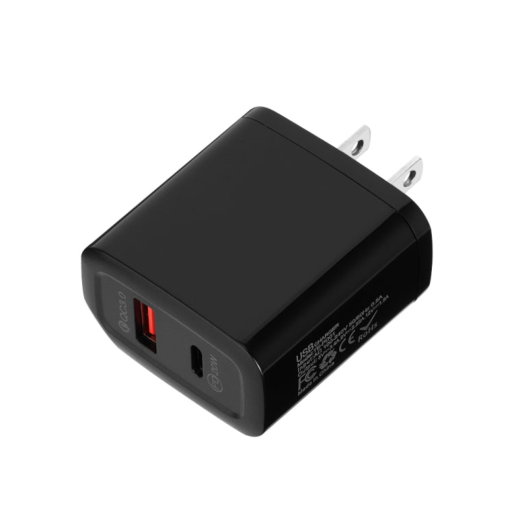 TE-PD01 PD 20W + QC3.0 USBデュアルポート急速充電器 インジケーターライト付き、USプラグ、USプラグ