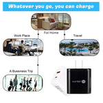 TE-PD01 PD 20W + QC3.0 USBデュアルポート急速充電器 インジケーターライト付き、USプラグ、USプラグ